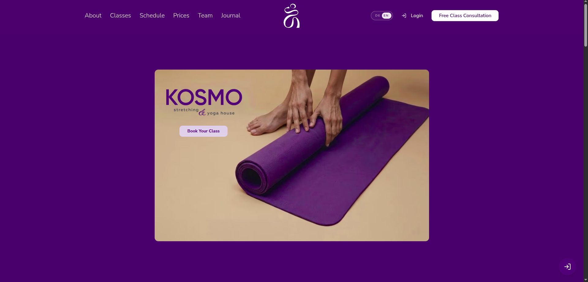 Сайт KOSMO — студия йоги и растяжки в Ульме
